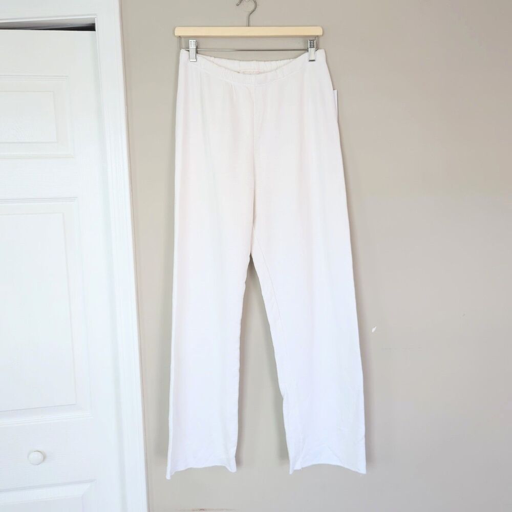 Spiritual Ganster NWT White Joy Straight Leg Sweatpants Medium Elastic Waist